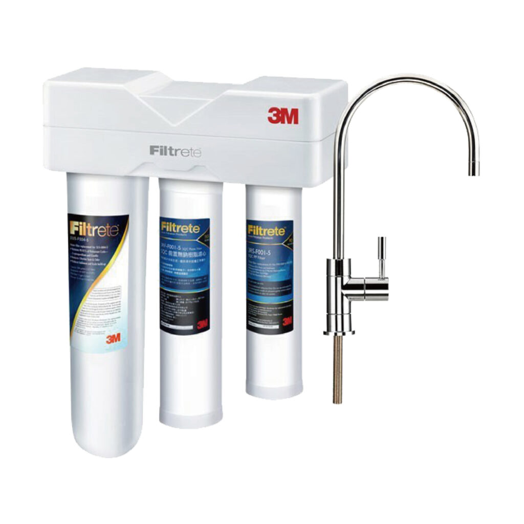 礦物型過濾｜S301 櫥下型三道式淨水器-鵝頸款【3M】【經典款】