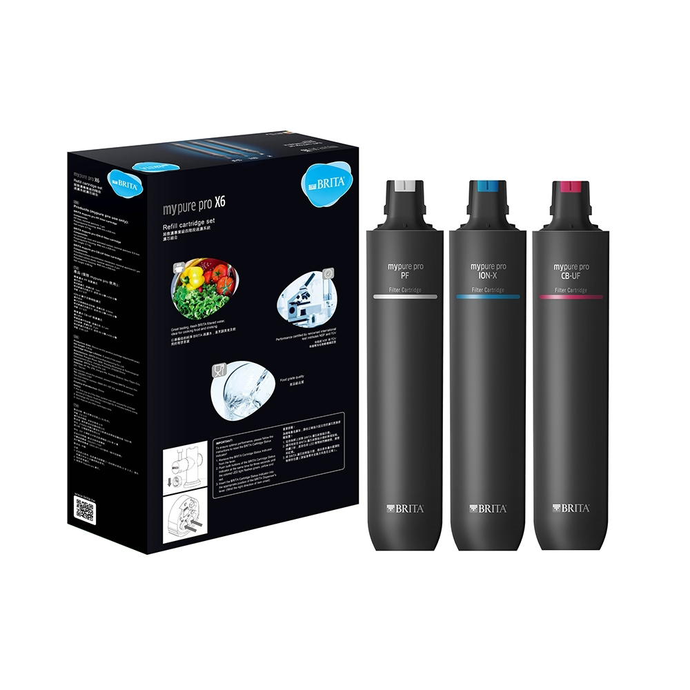 替換濾心組｜mypure pro X6 超濾濾芯組(3支入)【德國BRITA】【適用X6】